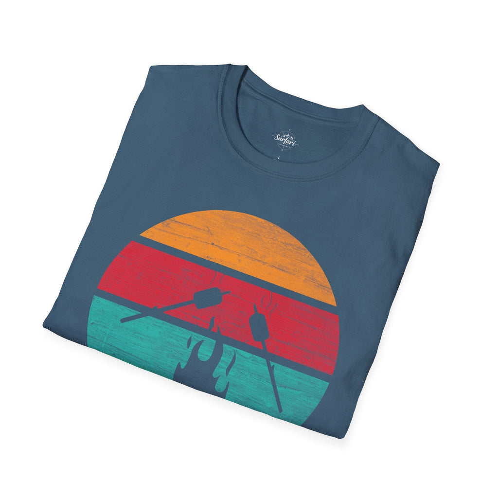 Printify T-Shirt Retro Sunset Roasted Marshmallows