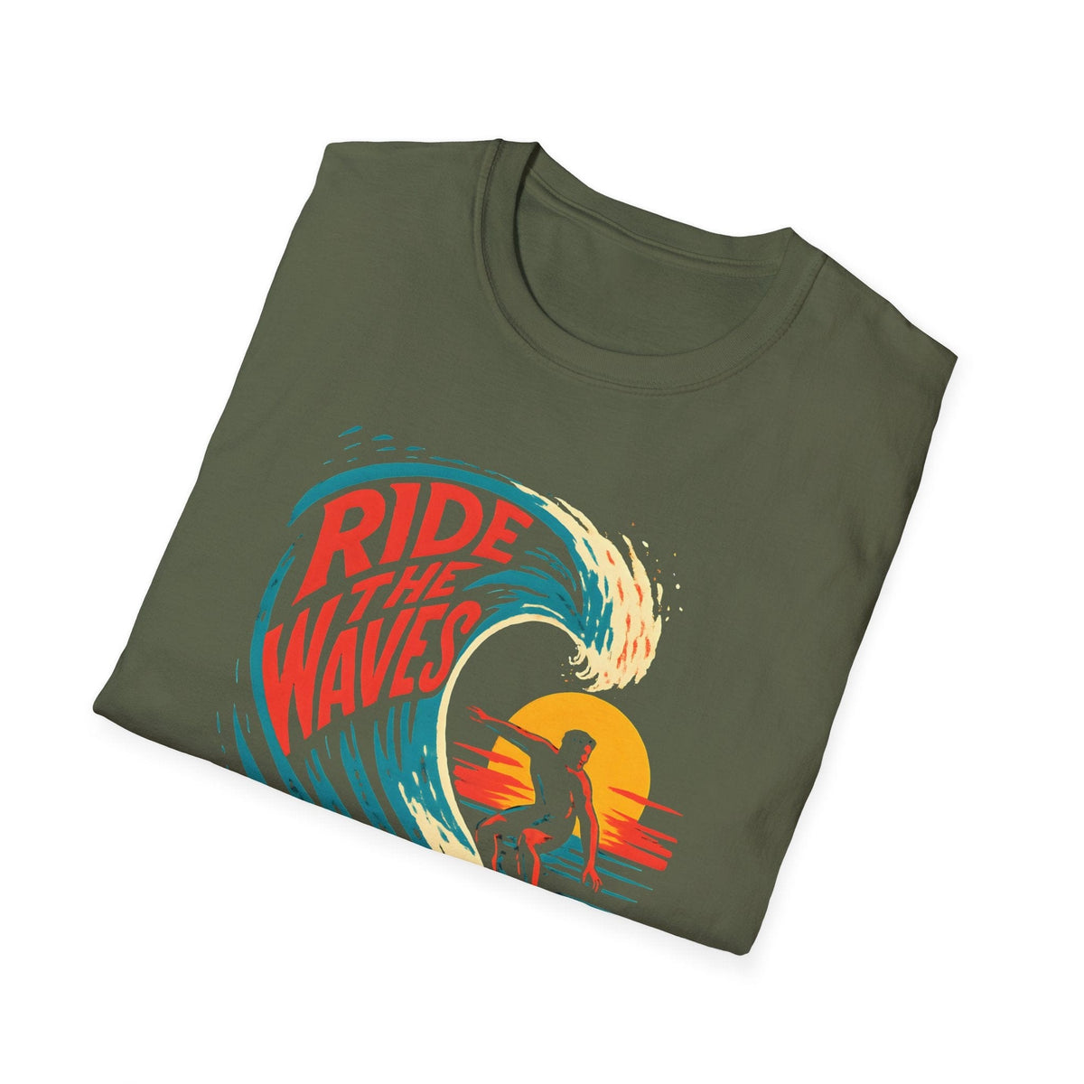 Printify T-Shirt Ride the Waves T-Shirt