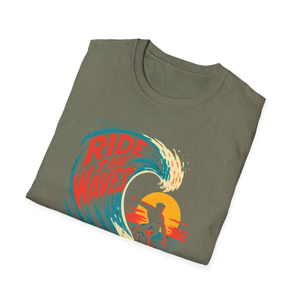 Printify T-Shirt Ride the Waves T-Shirt