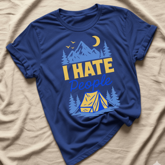 Printify T-Shirt Royal / XS I hate people