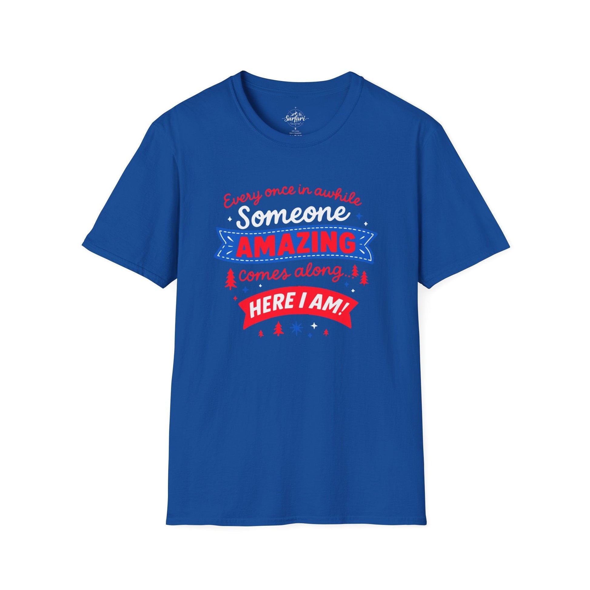 Printify T-Shirt Royal / XS Someone Amazing, Patriotic edition