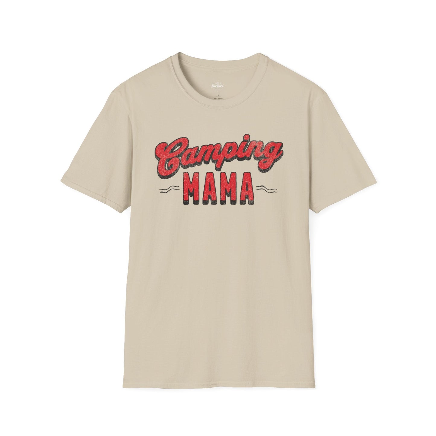 Printify T-Shirt Sand / S Camping MAMA