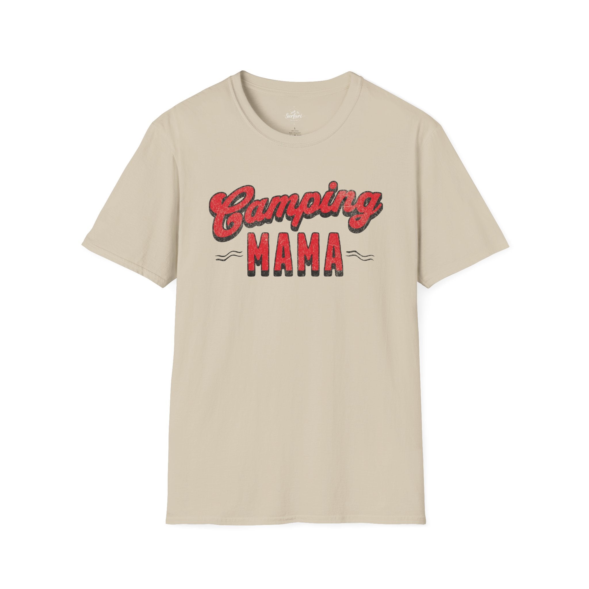 Printify T-Shirt Sand / S Camping MAMA