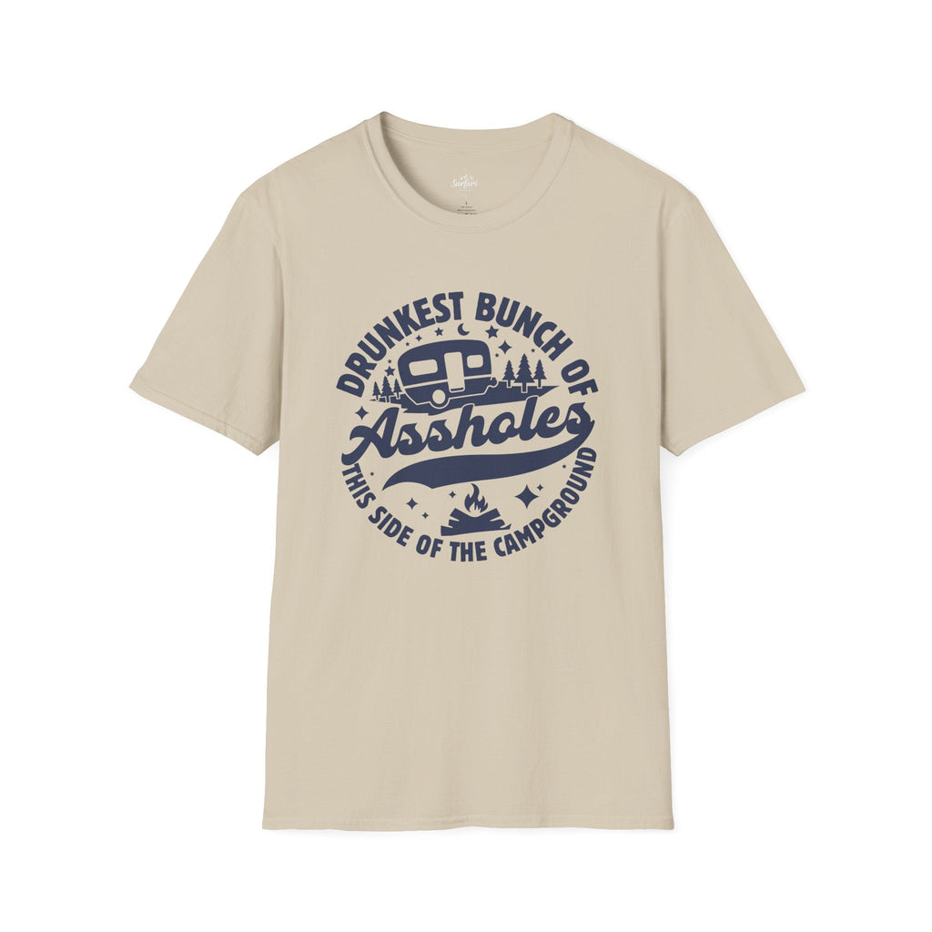 Printify T-Shirt Sand / S Drunkest Bunch of A*holes