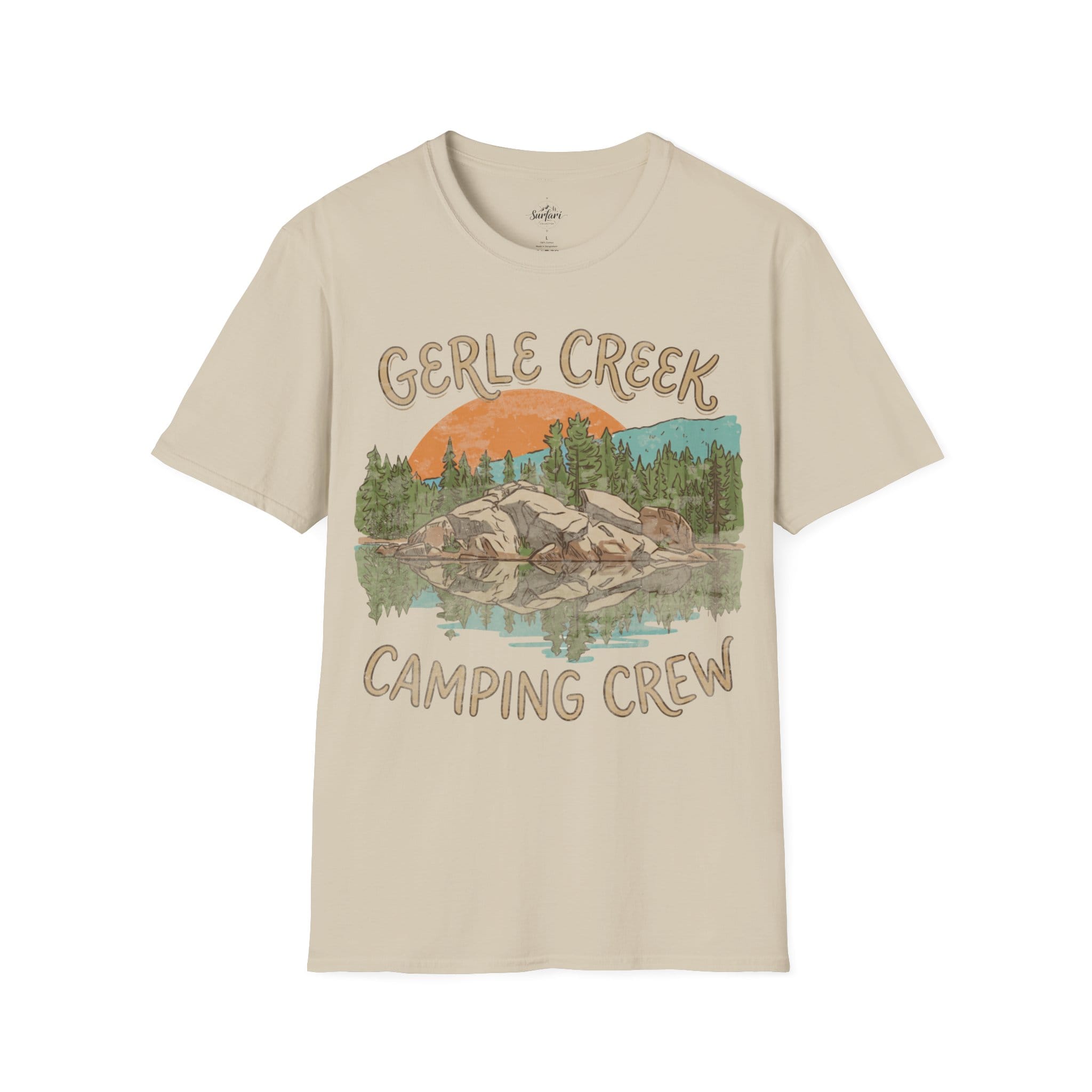 Printify T-Shirt Sand / S Gerle Creek Camping Crew