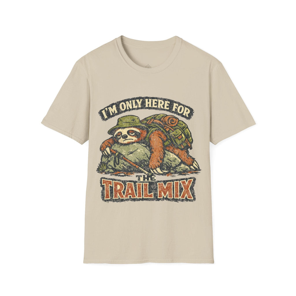 Printify T-Shirt Sand / S Here For The Trail Mix