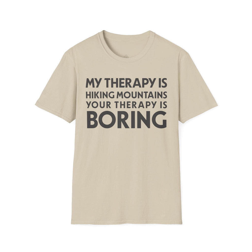 Printify T-Shirt Sand / S My Therapy is Hiking