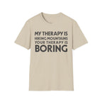 Printify T-Shirt Sand / S My Therapy is Hiking