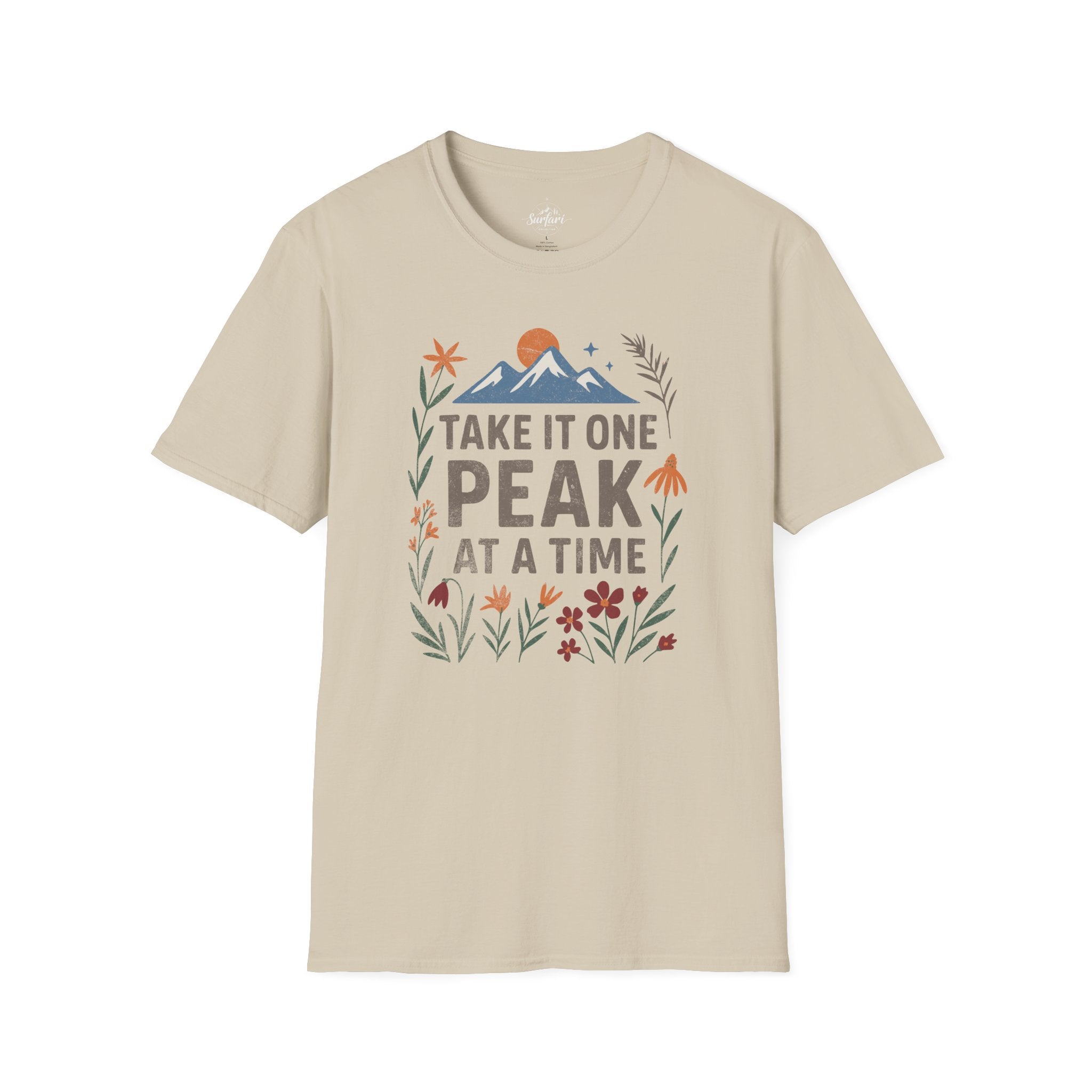 Printify T-Shirt Sand / S One peak at a time