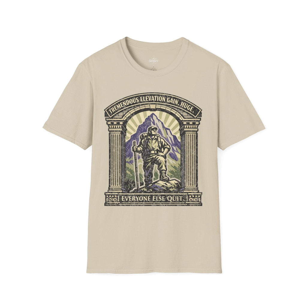 Printify T-Shirt Sand / S Trump Hikes - Tremendous Elevation Gain