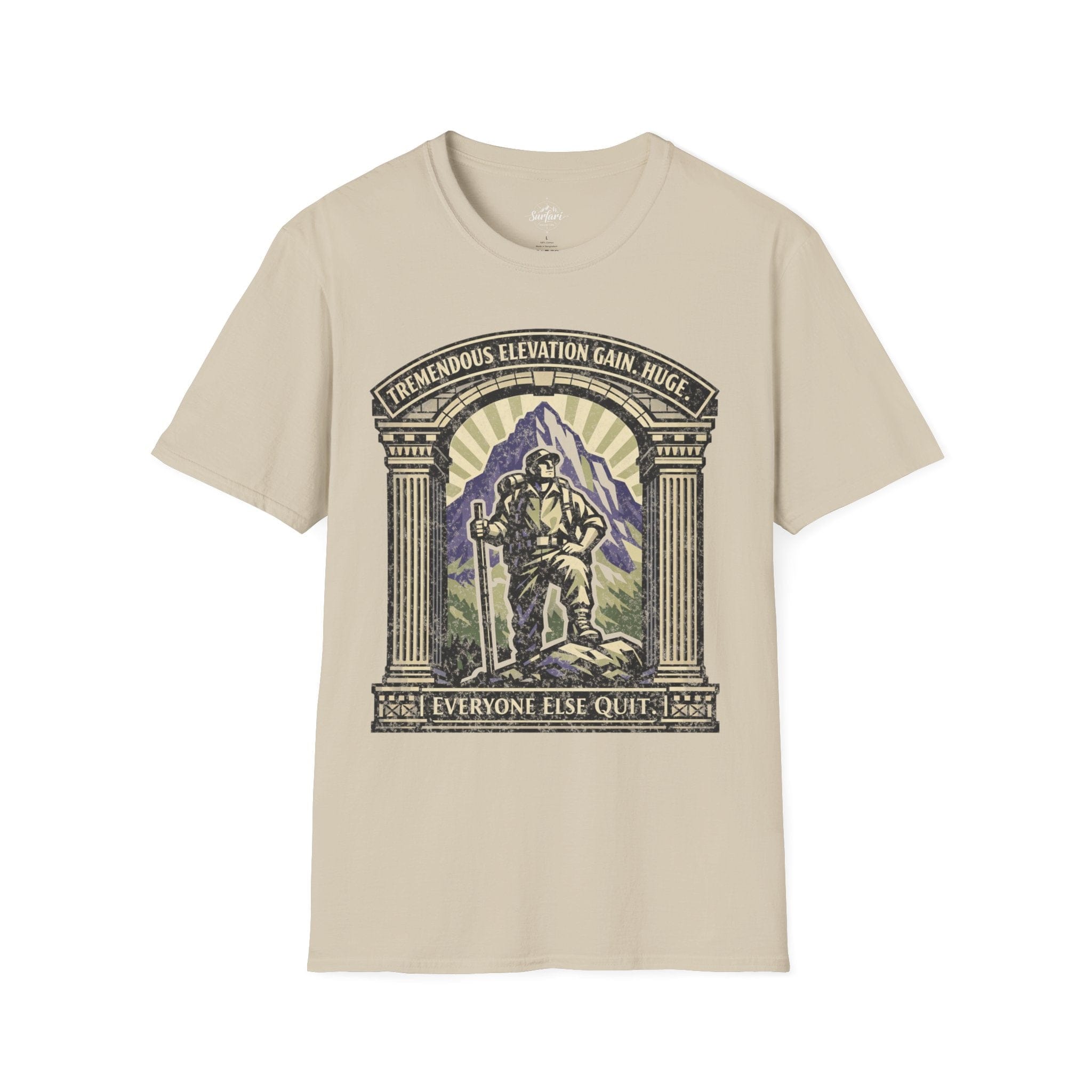 Printify T-Shirt Sand / S Trump Hikes - Tremendous Elevation Gain