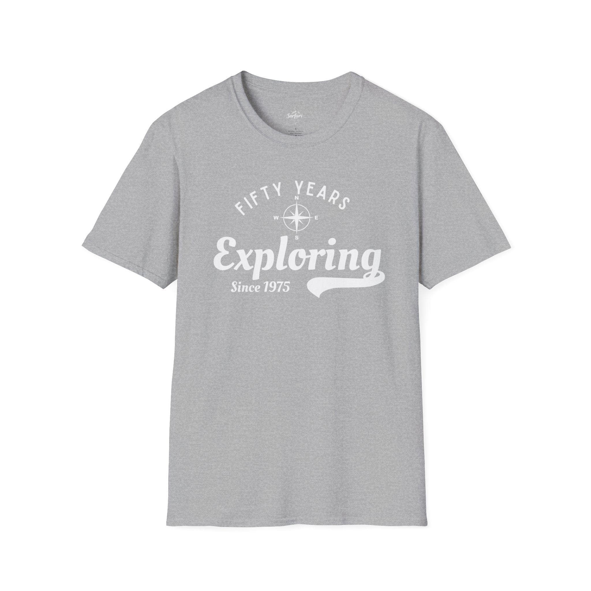 Printify T-Shirt Sport Grey / XS 50 Years Exploring Since 1975