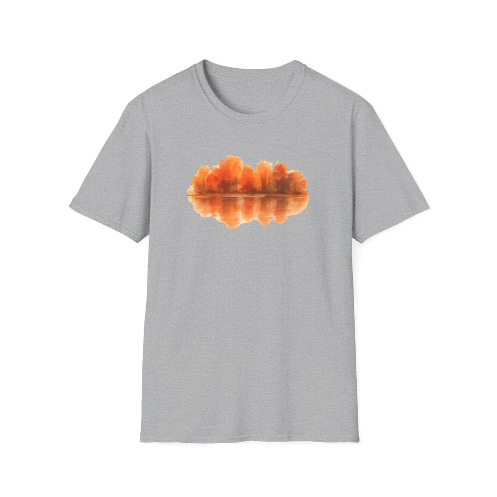 Printify T-Shirt Sport Grey / XS Autumn Lake Reflection T-Shirt