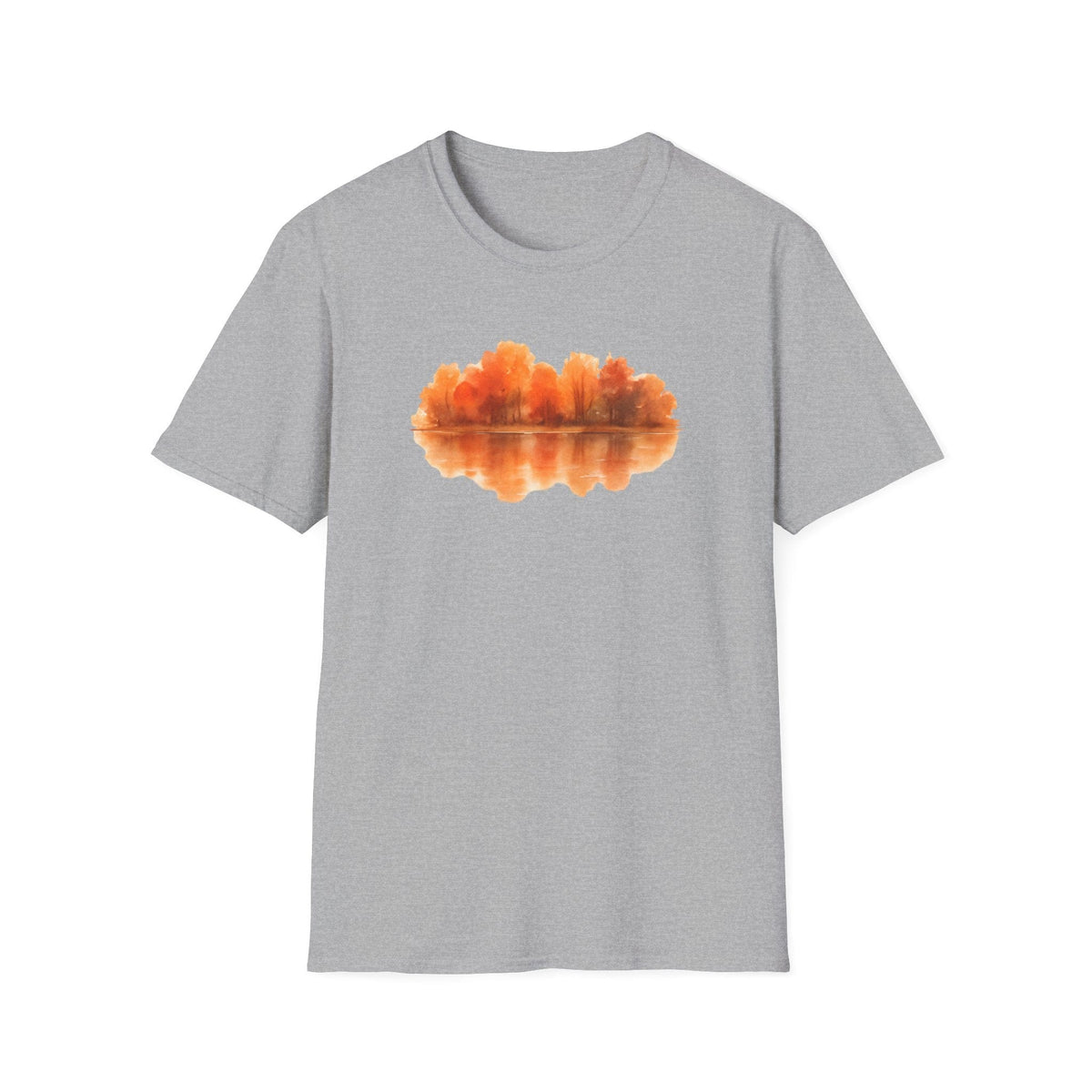Printify T-Shirt Sport Grey / XS Autumn Lake Reflection T-Shirt