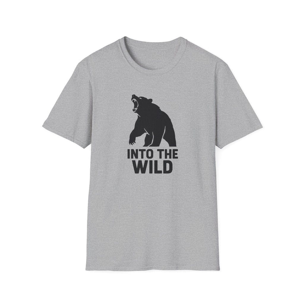 Printify T-Shirt Sport Grey / XS Bear silhouette with text T-Shirt