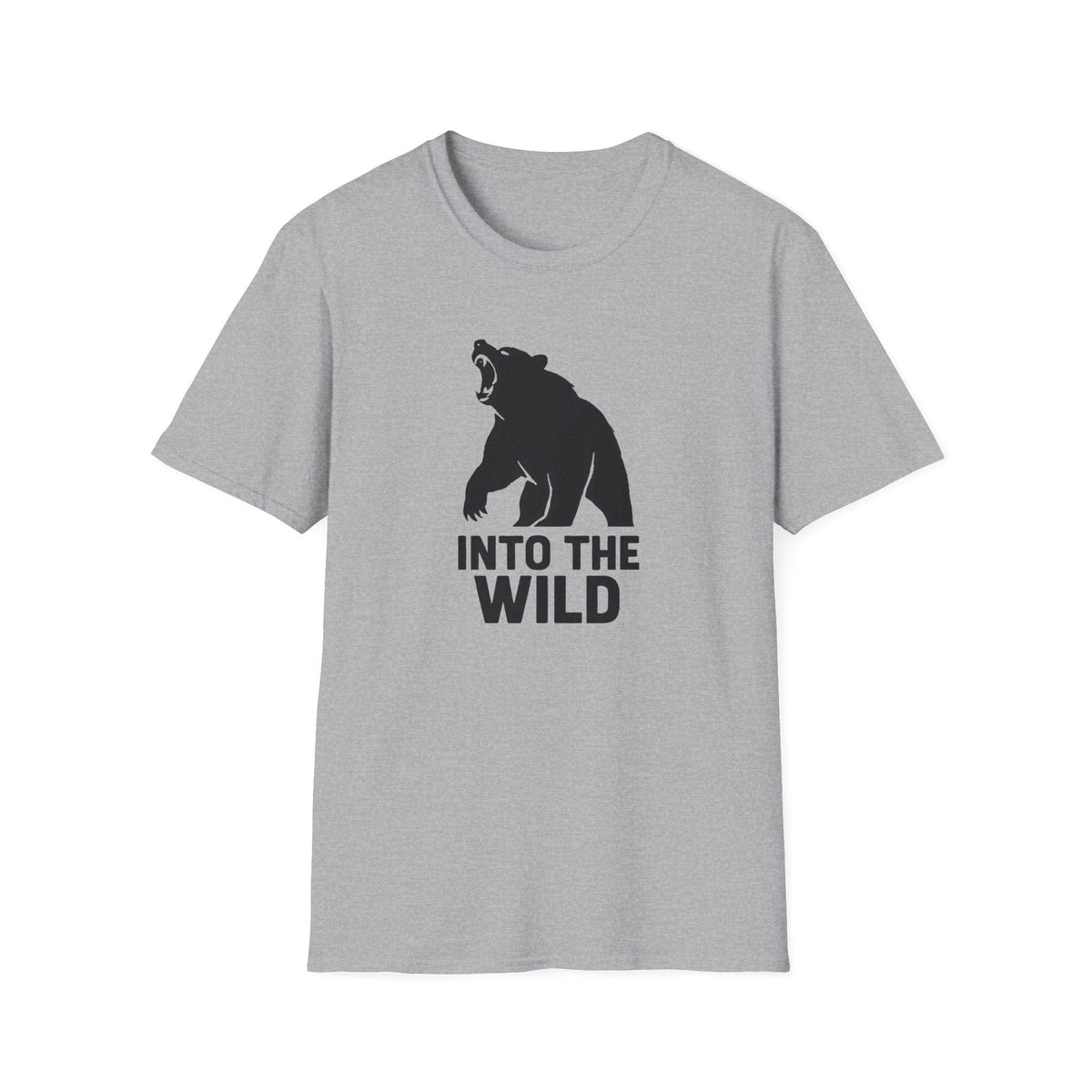 Printify T-Shirt Sport Grey / XS Bear silhouette with text T-Shirt