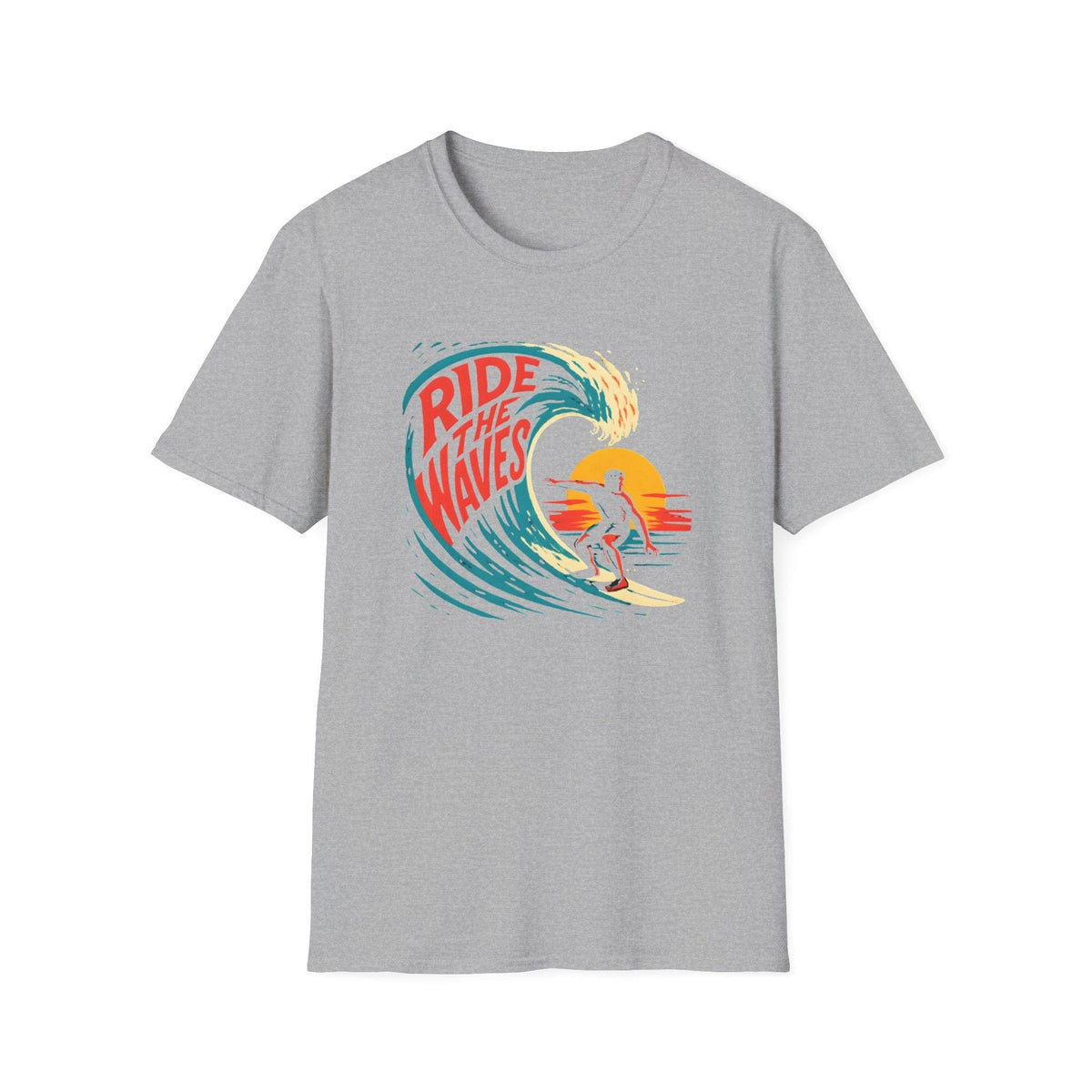 Printify T-Shirt Sport Grey / XS Ride the Waves T-Shirt