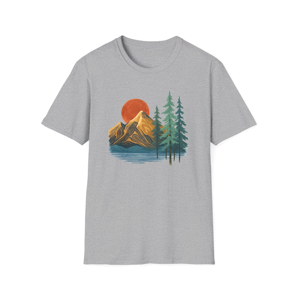 Printify T-Shirt Sport Grey / XS Sunset Mountain Scene T-Shirt