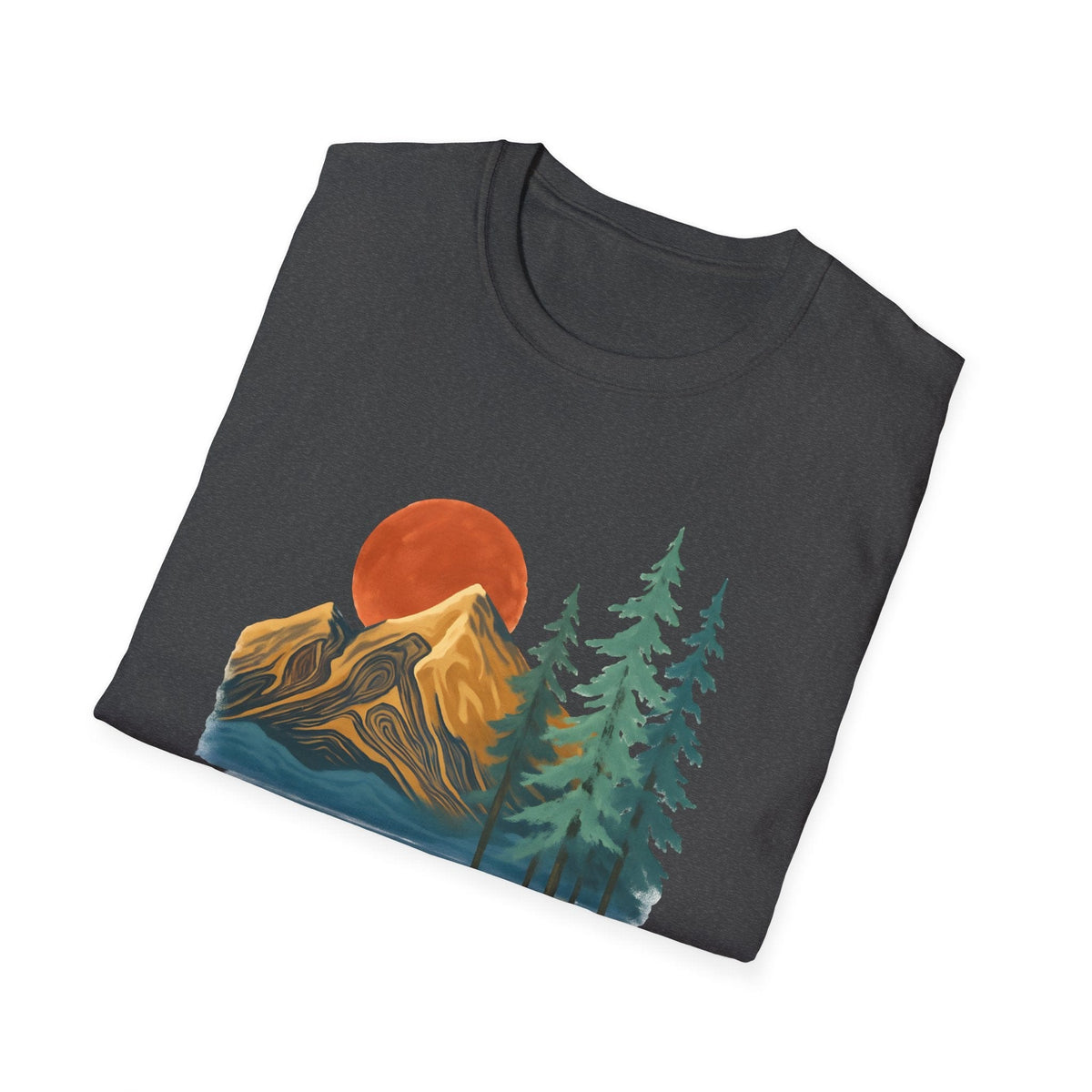 Printify T-Shirt Sunset Mountain Scene T-Shirt