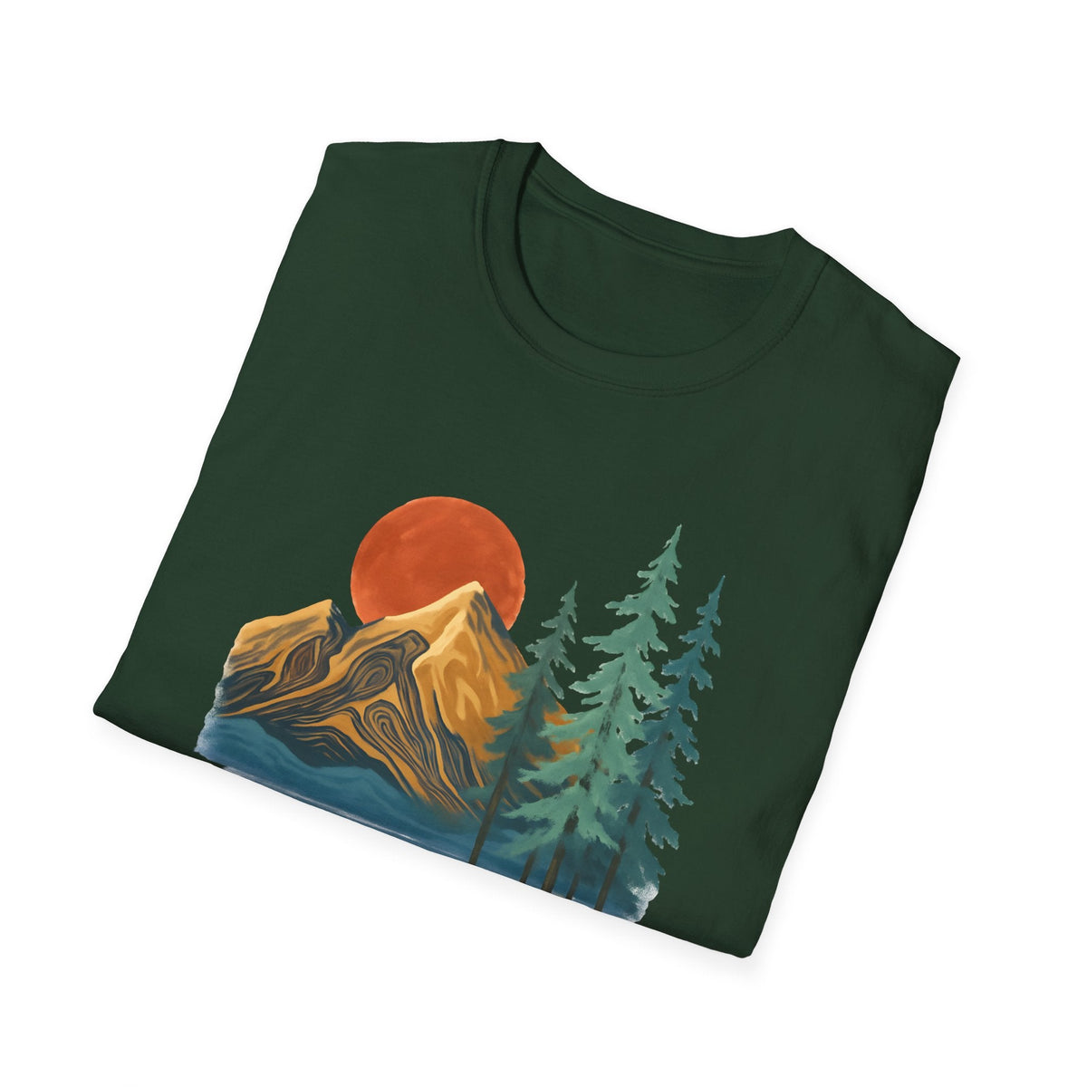 Printify T-Shirt Sunset Mountain Scene T-Shirt