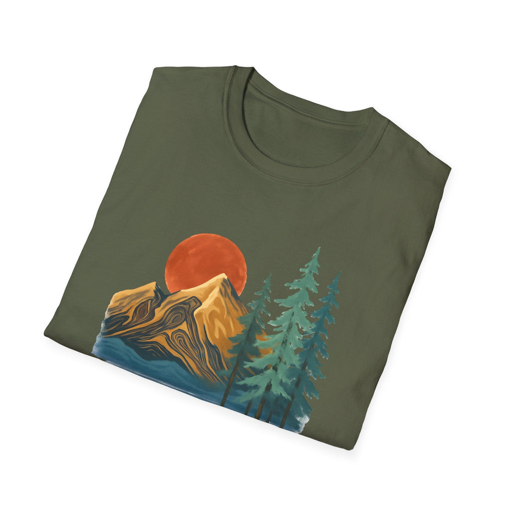 Printify T-Shirt Sunset Mountain Scene T-Shirt