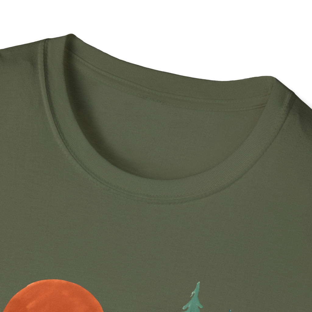 Printify T-Shirt Sunset Mountain Scene T-Shirt