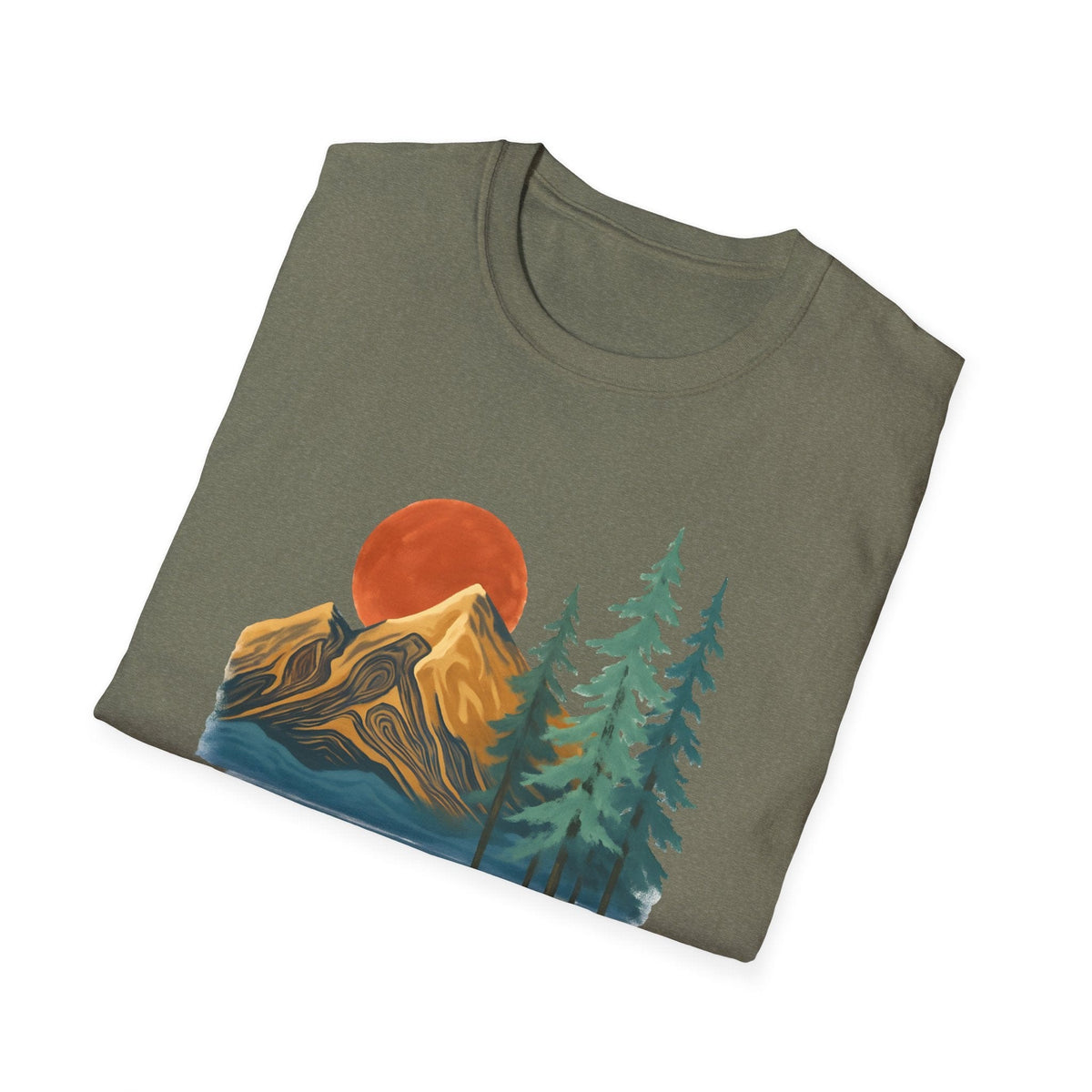 Printify T-Shirt Sunset Mountain Scene T-Shirt