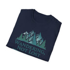 Printify T-Shirt Wandering Not Lost T-Shirt, Nature Lover Tee, Adventure Graphic Shirt, Gift for Hikers, Trendy Outdoor Apparel, Camping, Mountain lover