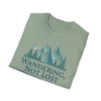 Printify T-Shirt Wandering Not Lost T-Shirt, Nature Lover Tee, Adventure Graphic Shirt, Gift for Hikers, Trendy Outdoor Apparel, Camping, Mountain lover