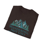 Printify T-Shirt Wandering Not Lost T-Shirt, Nature Lover Tee, Adventure Graphic Shirt, Gift for Hikers, Trendy Outdoor Apparel, Camping, Mountain lover