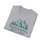 Printify T-Shirt Wandering Not Lost T-Shirt, Nature Lover Tee, Adventure Graphic Shirt, Gift for Hikers, Trendy Outdoor Apparel, Camping, Mountain lover