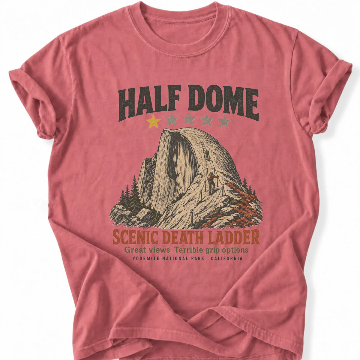 Printify T-Shirt Watermelon / S 1 star - Half Dome Death Ladder