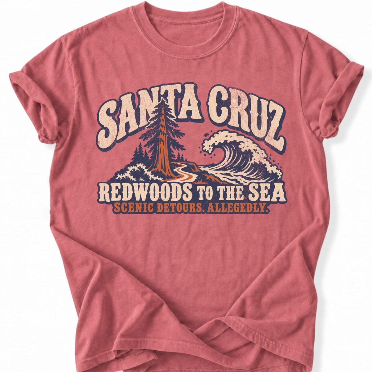 Printify T-Shirt Watermelon / S Santa Cruz Scenic T-Shirt