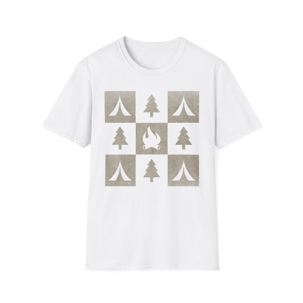 Printify T-Shirt White / L Campfire Adventure Unisex Softstyle T-Shirt - Perfect for Outdoor Lovers
