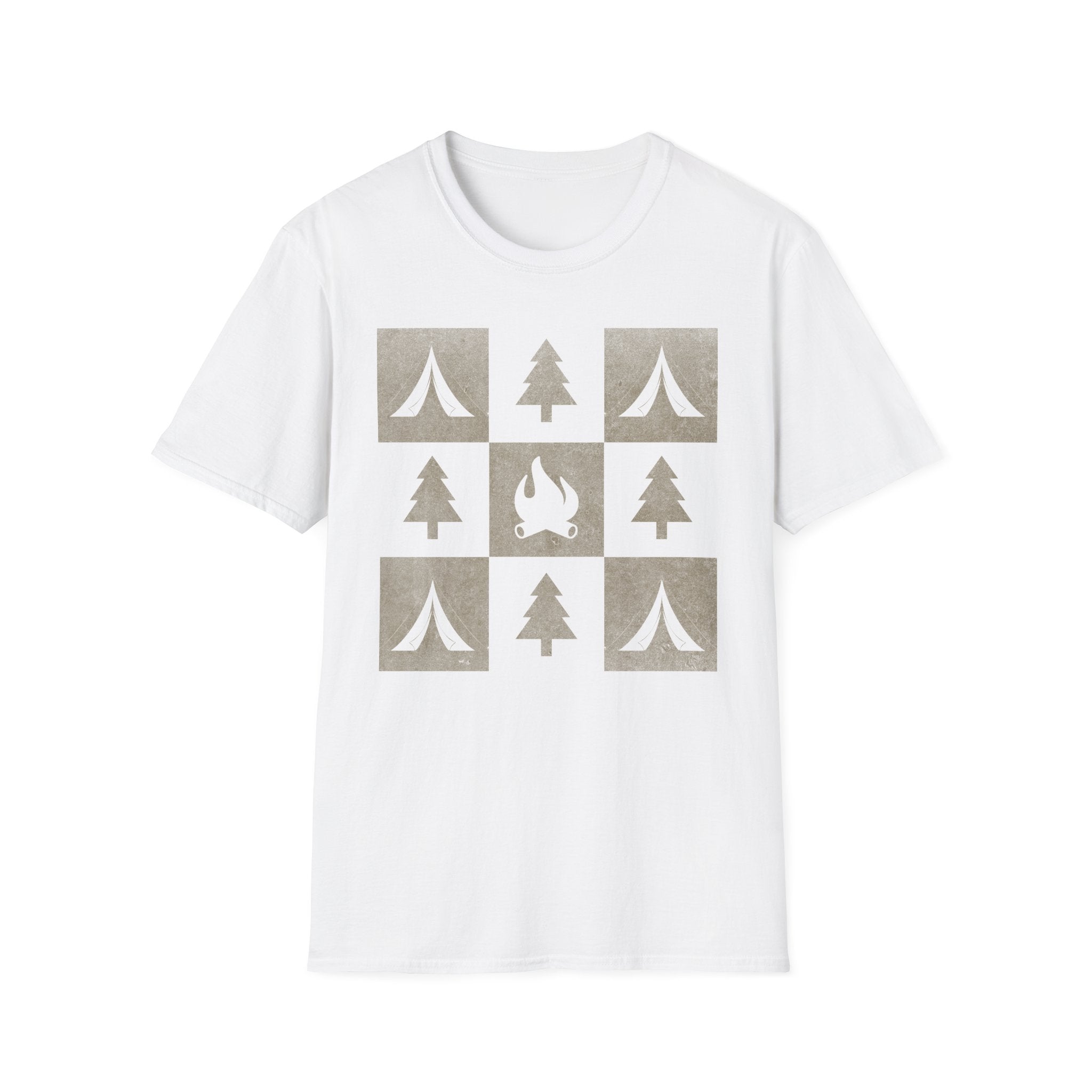 Printify T-Shirt White / L Campfire Adventure Unisex Softstyle T-Shirt - Perfect for Outdoor Lovers