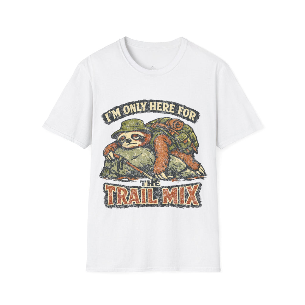 Printify T-Shirt White / S Here For The Trail Mix