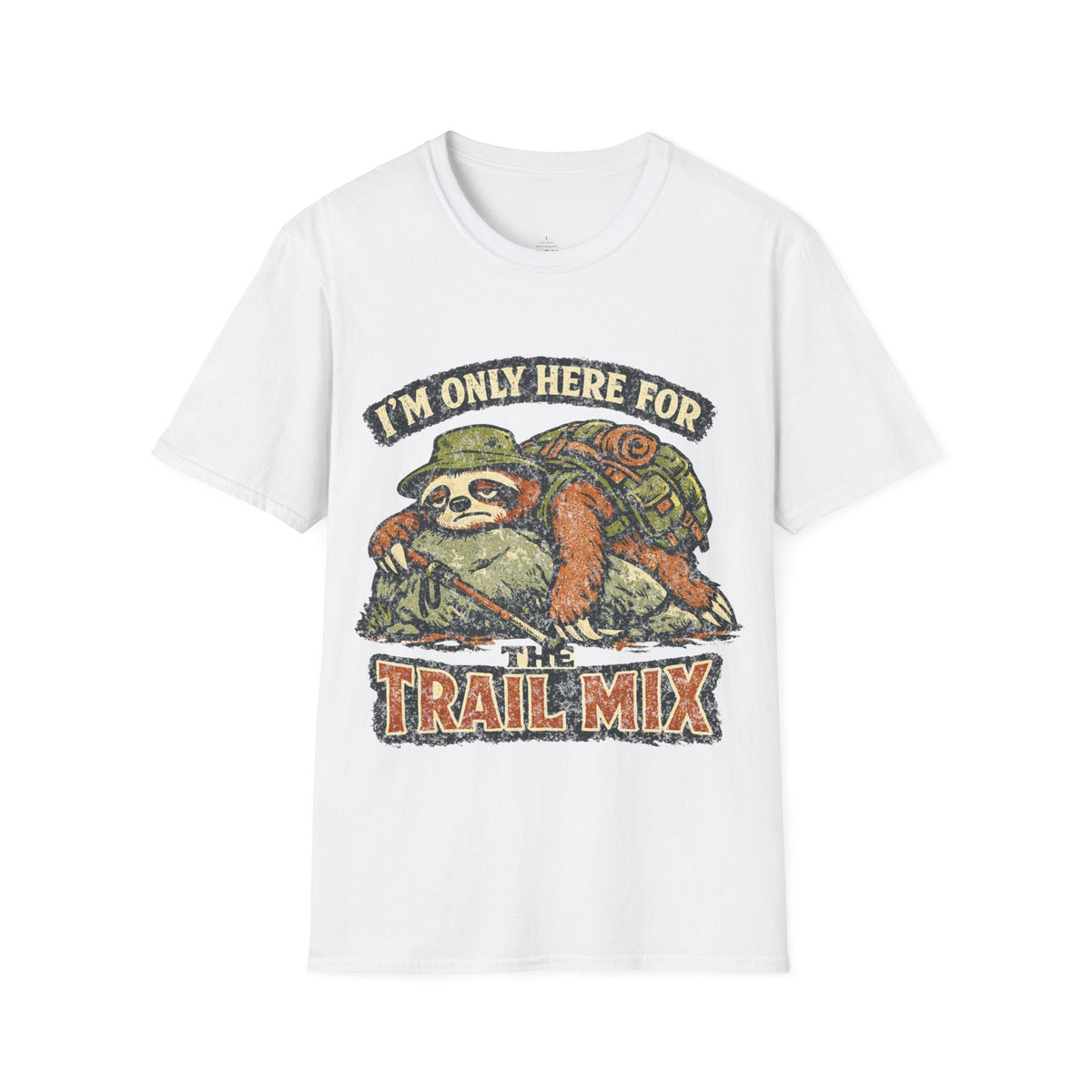 Printify T-Shirt White / S Here For The Trail Mix