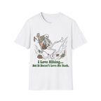 Printify T-Shirt White / S Skeleton loves hiking