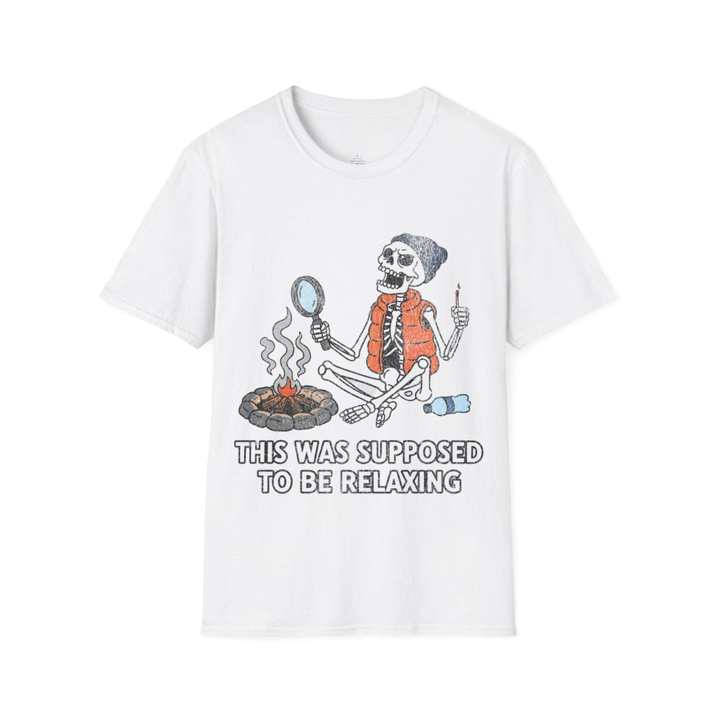 Printify T-Shirt White / S Skeleton Relaxing