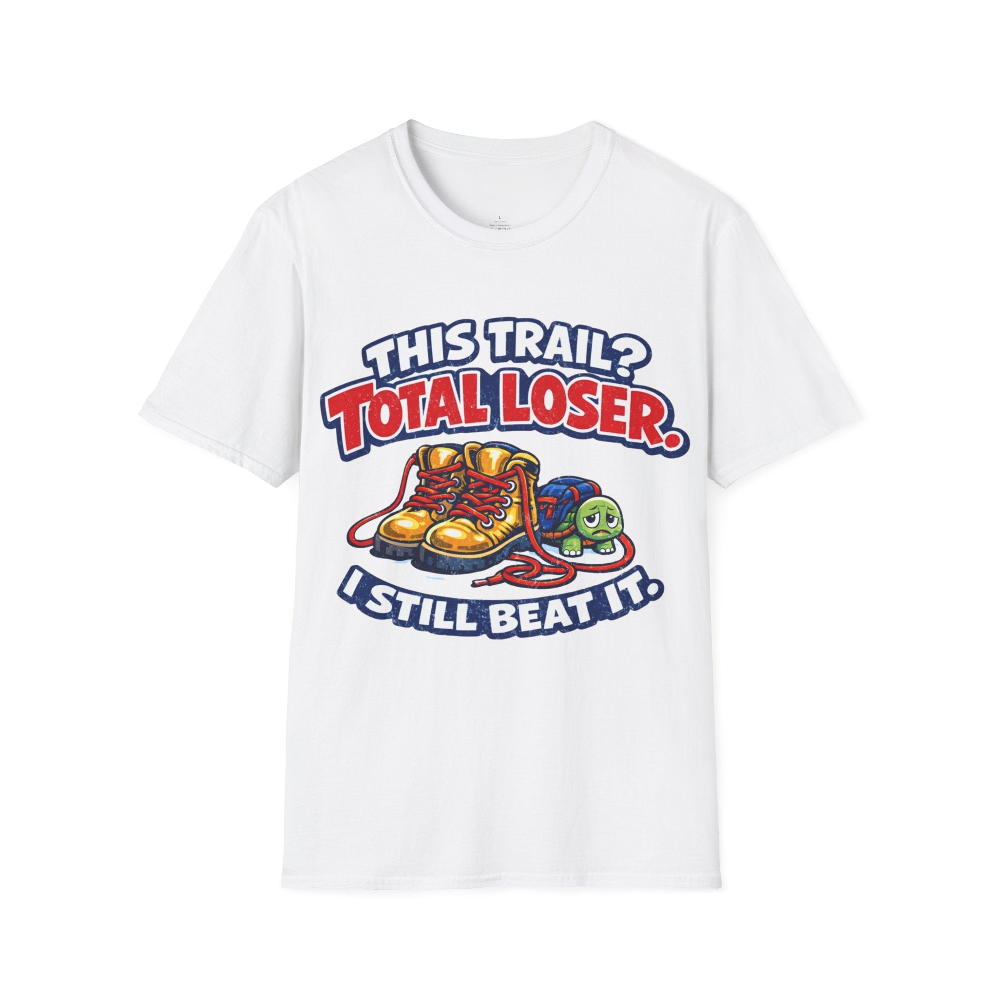 Printify T-Shirt White / S Trump Hikes - Total loser trail