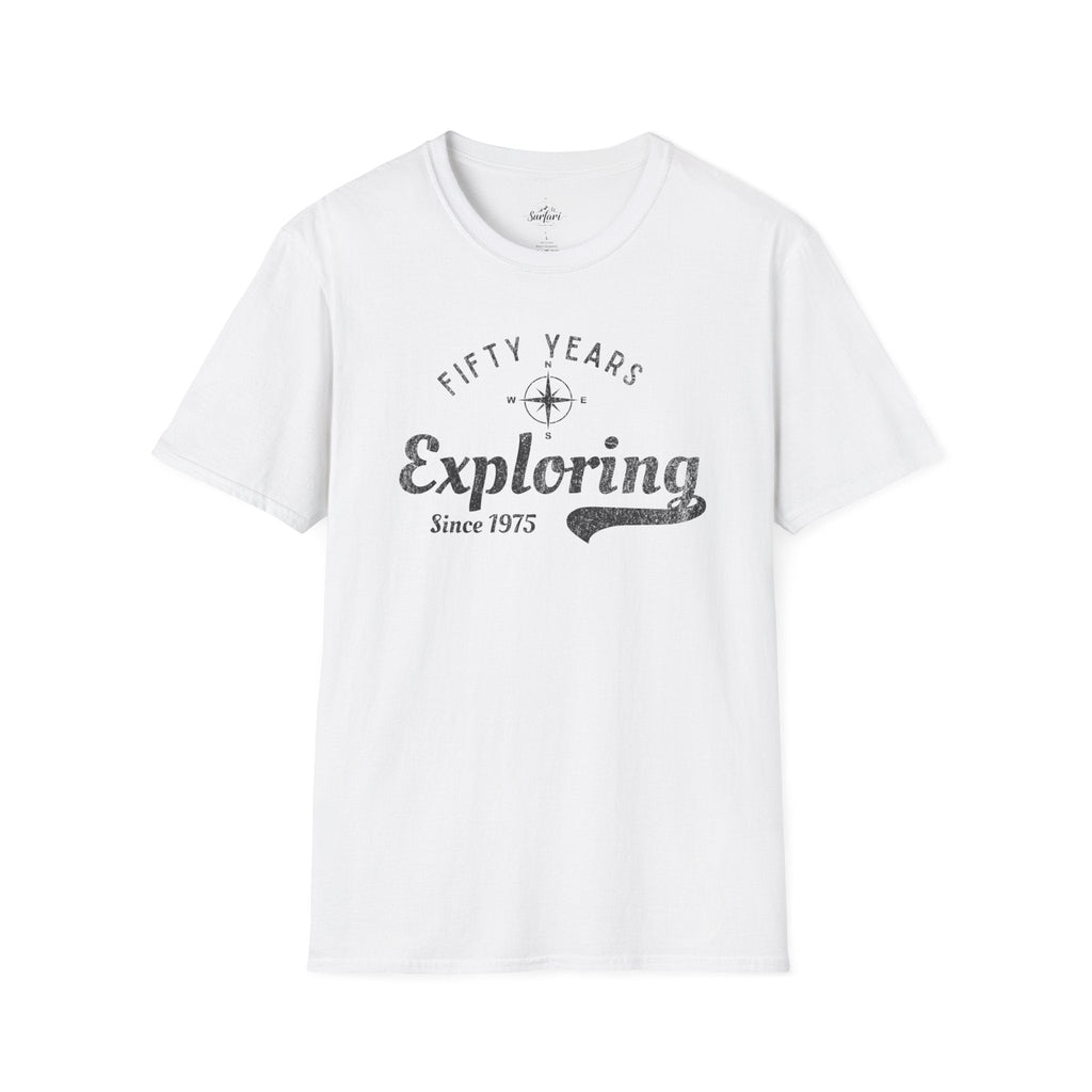 Printify T-Shirt White / XS 50 Years Exploring Since 1975