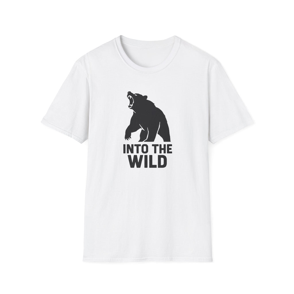Printify T-Shirt White / XS Bear silhouette with text T-Shirt