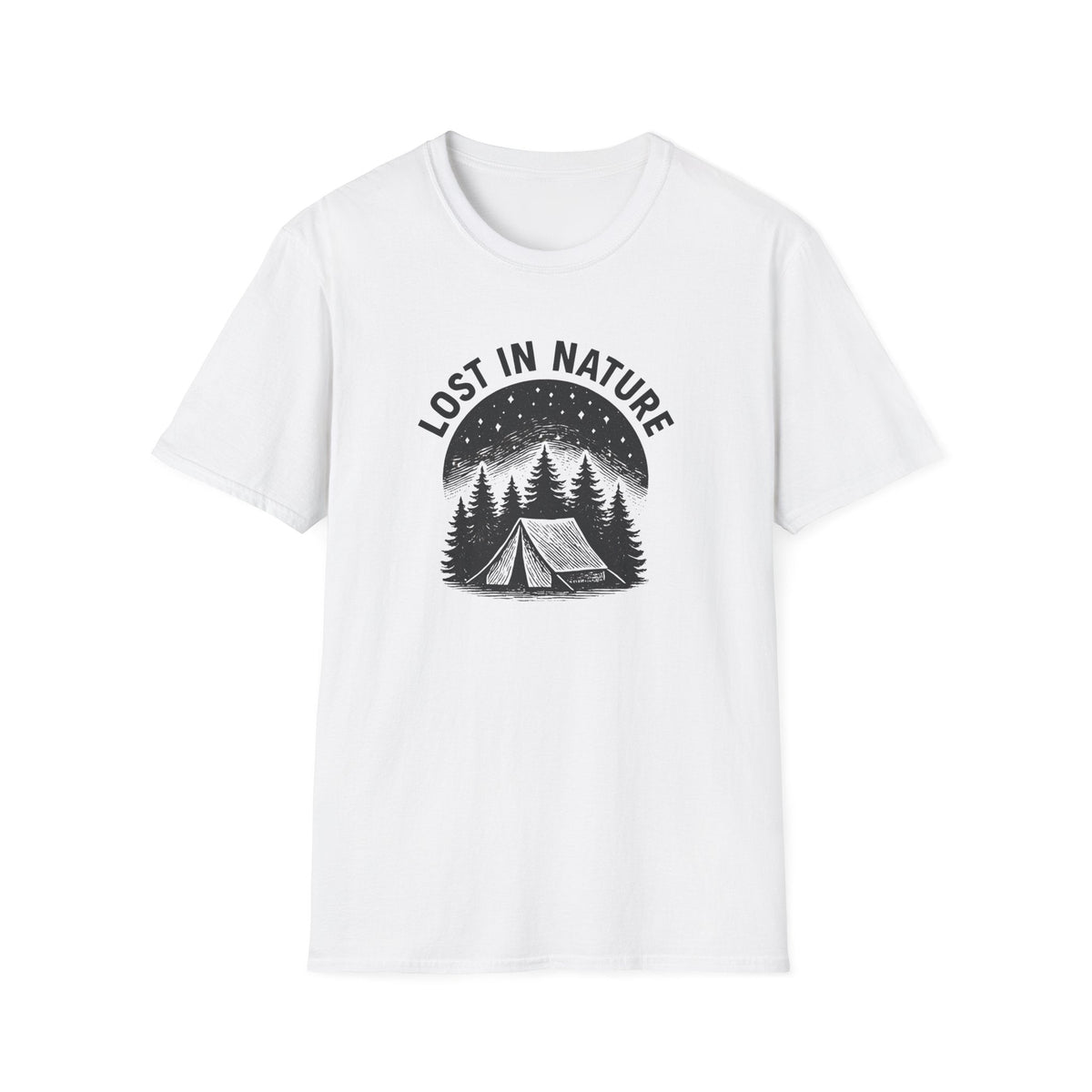 Printify T-Shirt White / XS Camping in Nature T-Shirt