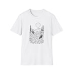 Printify T-Shirt White / XS Moonlit Mountain Landscape T-Shirt