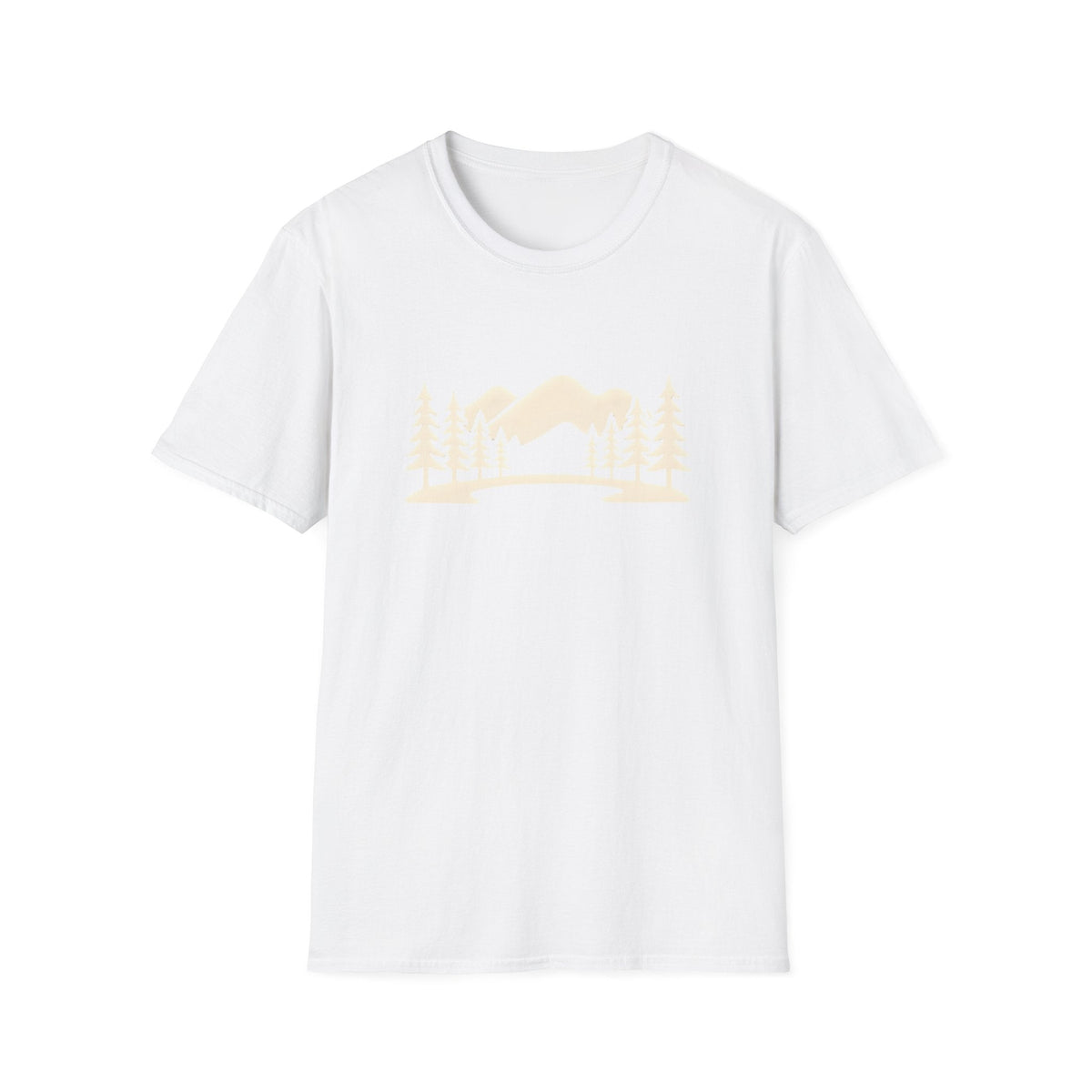Printify T-Shirt White / XS Mountain Lake Landscape T-Shirt