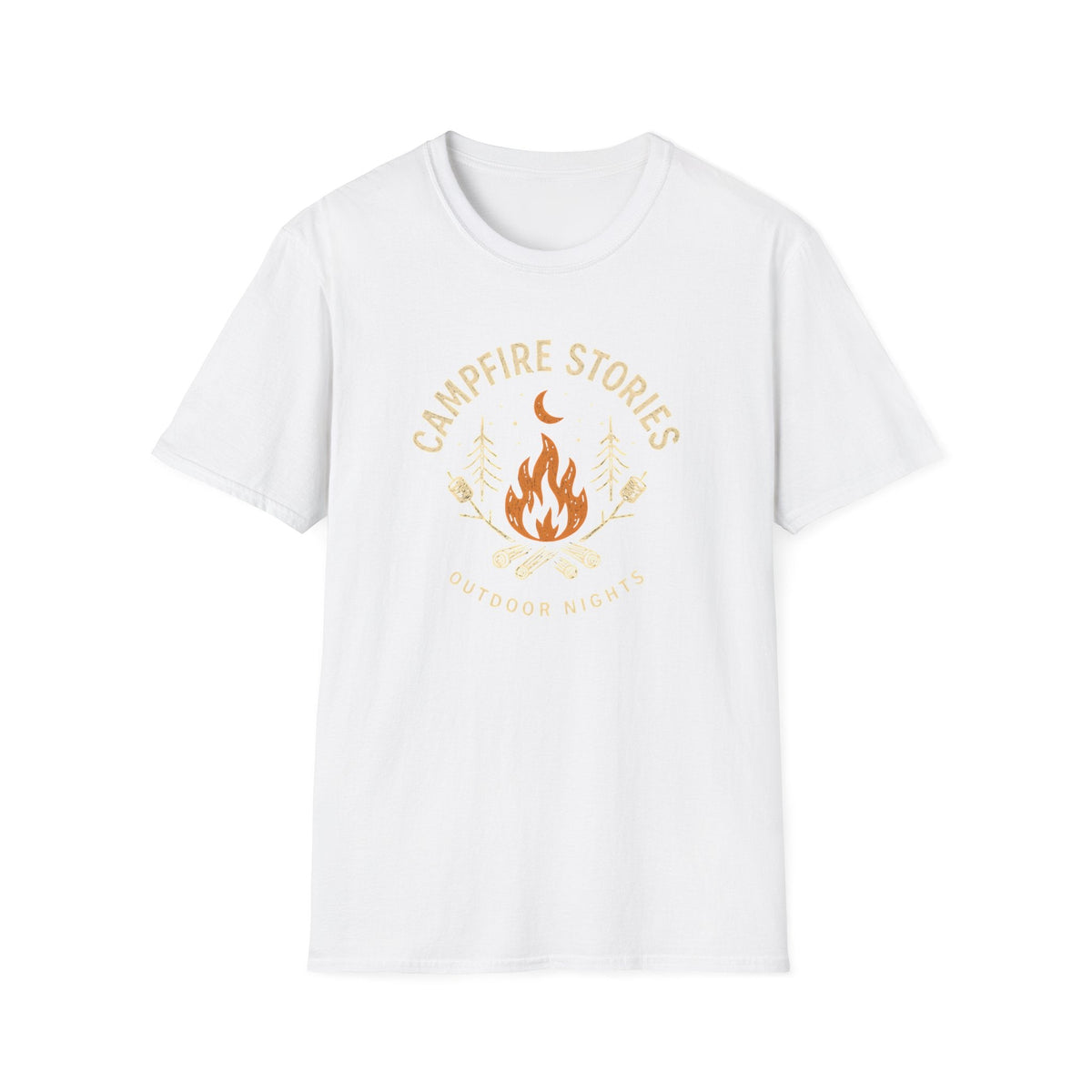 Printify T-Shirt White / XS Outdoor Campfire Nights T-Shirt