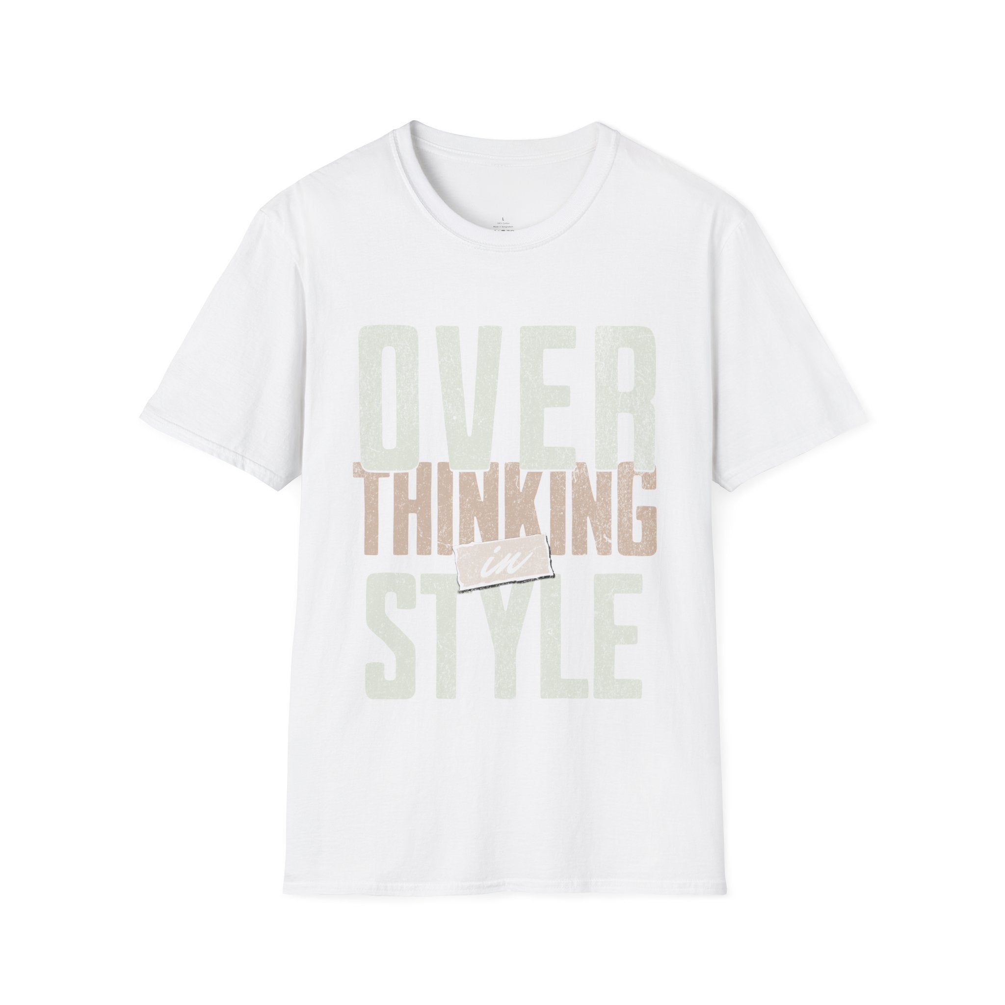 Printify T-Shirt White / XS Overthinking in Style