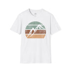 Printify T-Shirt White / XS Retro Sunset Mountains
