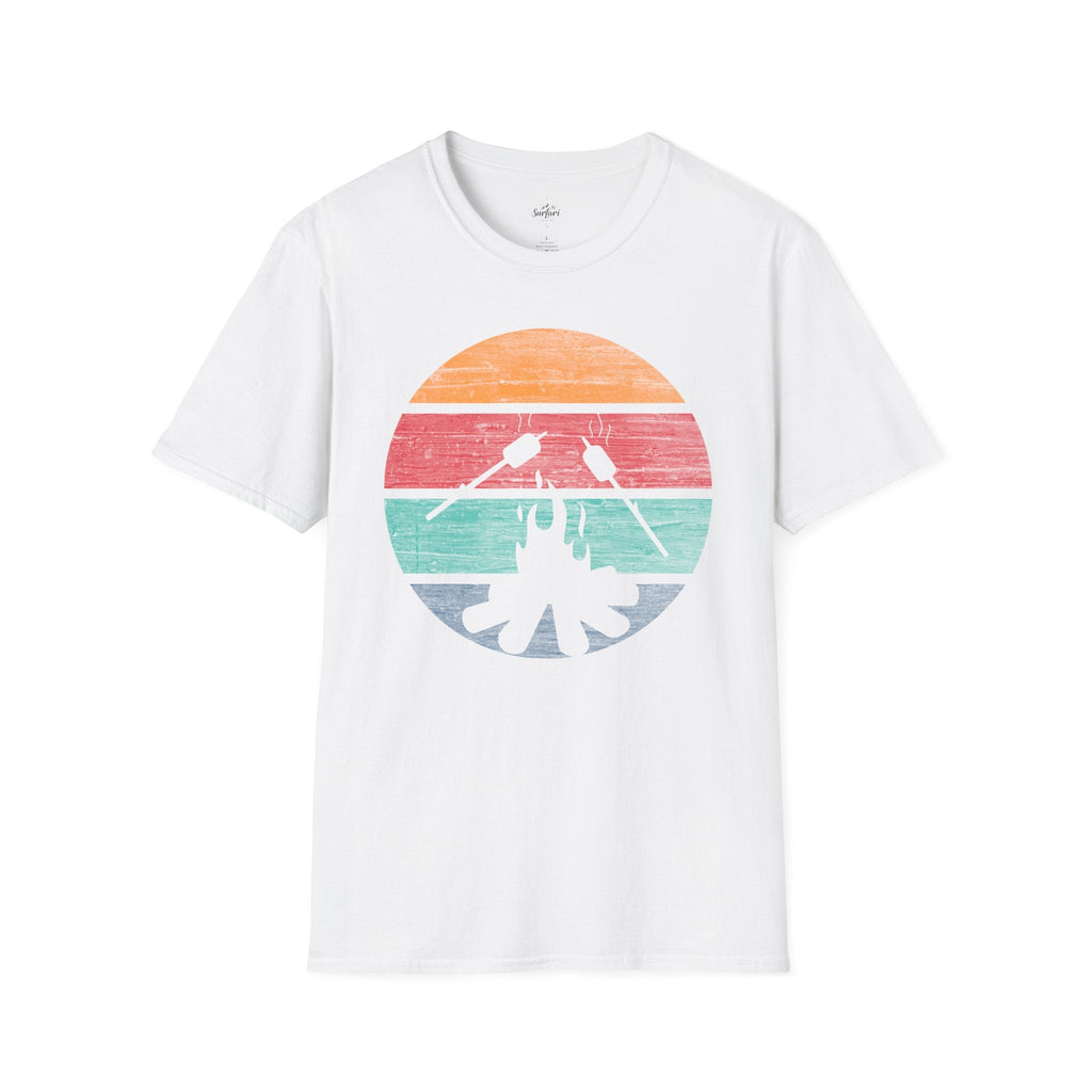 Printify T-Shirt White / XS Retro Sunset Roasted Marshmallows