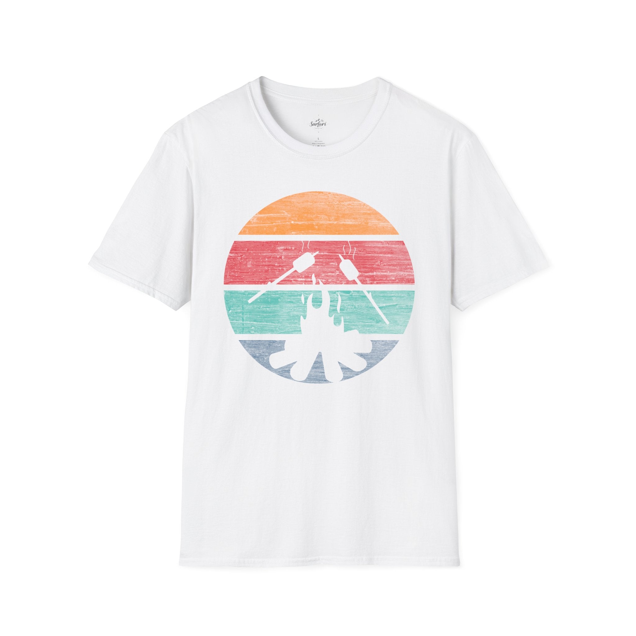 Printify T-Shirt White / XS Retro Sunset Roasted Marshmallows